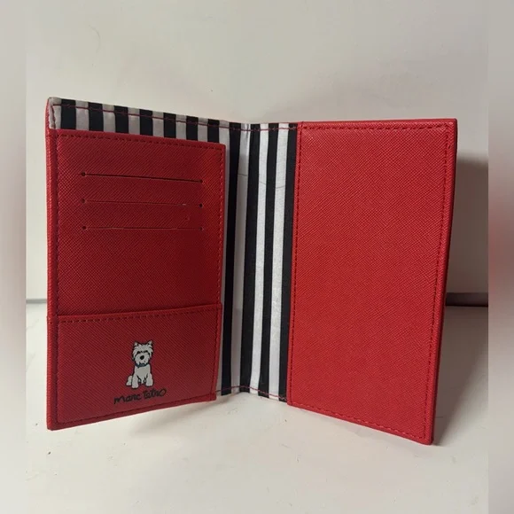 MARC TETRO PASSPORT HOLDER WALLET RED DOG - Picture 3 of 5
